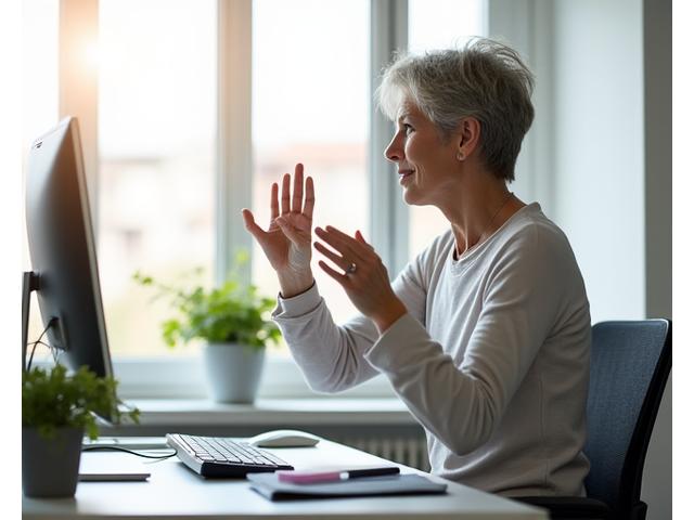 Eine Person mittleren Alters macht Stretching-Übungen im Freien, vermittelt Dynamik und Gesundheit.