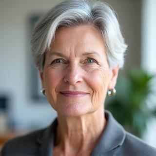 Porträt von Dr. Sarah Müller, einer erfahrenen Ernährungsberaterin.